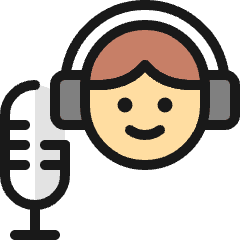 Microphone Podcast Woman Icon from Ultimate Colors Set