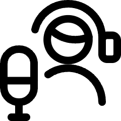 Microphone Podcast Woman Icon from Ultimate Regular Set