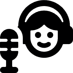 Microphone Podcast Woman Icon from Ultimate Bold Set