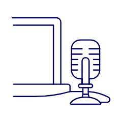 Podcast Broadcast 1 Illustration from UX Line Set