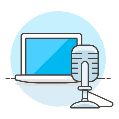 Podcast Broadcast 1 Illustration from UX Colors Set