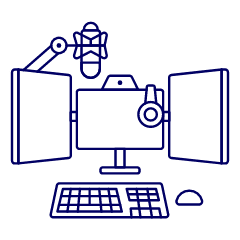 Podcast Station Illustration from UX Line Set