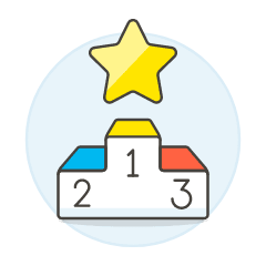 Podium Star Illustration from UX Colors Set