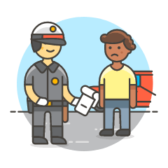 Driving Infraction 3 Illustration from UX Colors Set