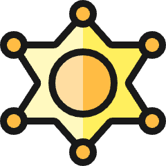 Police Badge Icon from Ultimate Colors Set