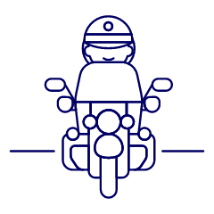 Police Biking 2 Illustration from UX Line Set