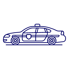 Police Car 1 Illustration from UX Line Set