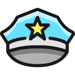 Police Hat 1 Icon from Ultimate Colors Set