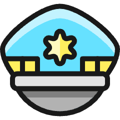 Police Hat 2 Icon from Ultimate Colors Set