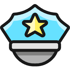 Police Hat 4 Icon from Ultimate Colors Set