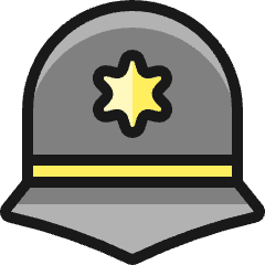 Police Hat 8 Icon from Ultimate Colors Set