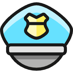 Police Hat Icon from Ultimate Colors Set