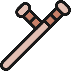 Police Nightstick Icon from Ultimate Colors Set