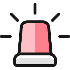 Police Rotating Light 1 Icon from Ultimate Colors Set