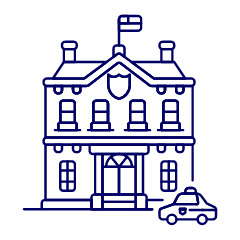 Police Station Illustration from UX Line Set