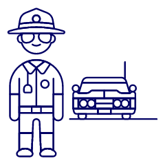 Sheriff Car 1 Illustration from UX Line Set
