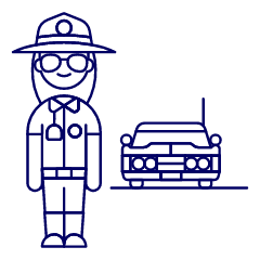 Sheriff Car 2 Illustration from UX Line Set