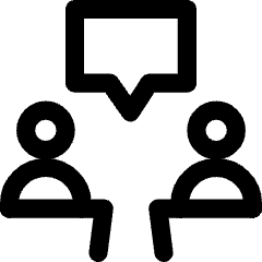 Politics Debate Icon from Core Line Set