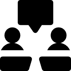 Politics Debate Icon from Core Solid Set