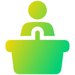 Politics Speech Icon from Plump Gradient Set