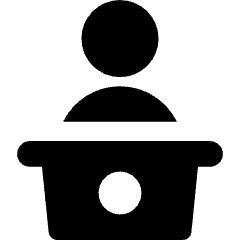 Politics Speech Icon from Core Solid Set