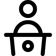 Politics Speech Icon from Core Line Set