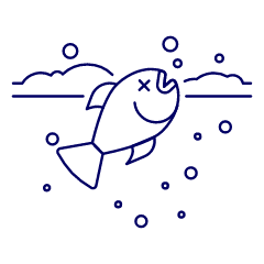 Dead Fish Illustration from UX Line Set