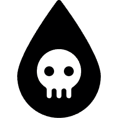 Pollution Drop Skull Icon from Ultimate Bold Set