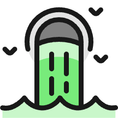 Pollution Water Icon from Ultimate Colors Set