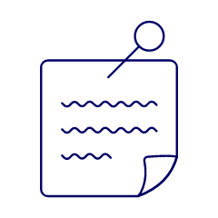 Pin Post It Note Illustration from UX Line Set