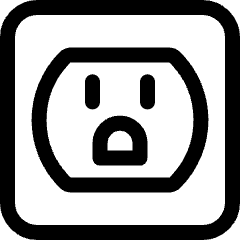 Power Outlet Type B Icon from Ultimate Regular Set