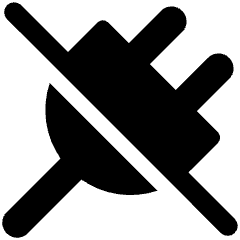 Power Plug Disconnected Icon from Ultimate Bold Set