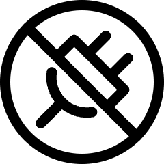 Power Plug Disconnected Circle Icon from Ultimate Regular Set