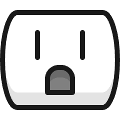 Wall Socket 1 Icon from Ultimate Colors Set