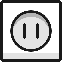 Wall Socket Icon from Ultimate Colors Set