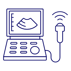 Ultrasound Machine Illustration from UX Line Set