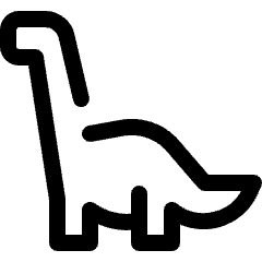 Dinosaur Brontosaurus Icon from Ultimate Regular Set