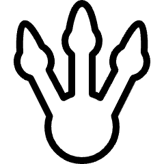Dinosaur Footprint Icon from Ultimate Light Set