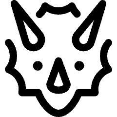 Dinosaur Triceratop Head 1 Icon from Ultimate Regular Set