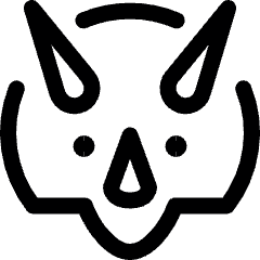 Dinosaur Triceratop Head 2 Icon from Ultimate Regular Set