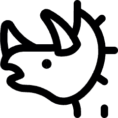 Dinosaur Triceratop Head 3 Icon from Ultimate Regular Set