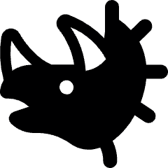 Dinosaur Triceratop Head 3 Icon from Ultimate Bold Set