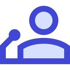 Presentation Speaker Speech Icon from Sharp Duo Set