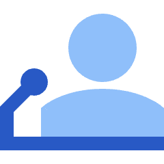 Presentation Speaker Speech Icon from Sharp Flat Set