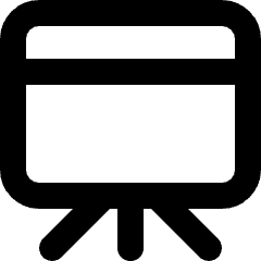 Projector Board Icon from Micro Line Set