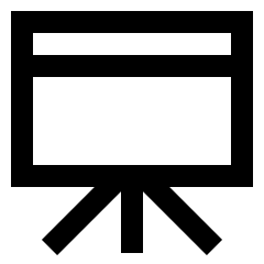 Projector Board Icon from Sharp Line Set