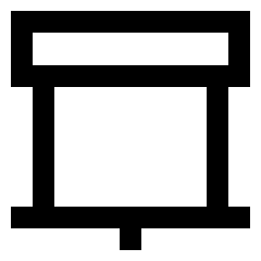 Projector Screen Icon from Sharp Line Set