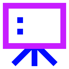 Slide Deck Icon from Sharp Neon Set