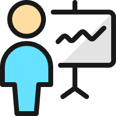 Presentation Analytics Icon from Ultimate Colors Set