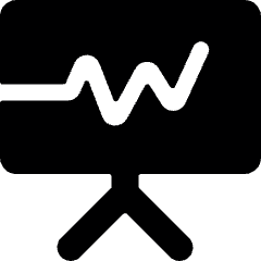 Presentation Board Graph Icon from Ultimate Bold Set